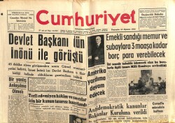 Cumhuriyet Gazetesi 25 Ağustos 1960 - Emekli Sandığı Memurlara Borç Verebilecek GZ103084 - 1