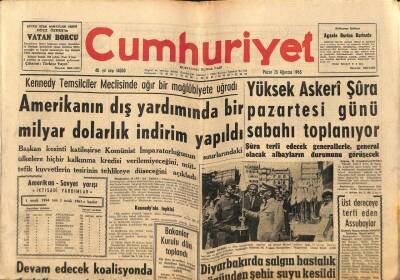 Cumhuriyet Gazetesi 25 Ağustos 1963 - Diyarbakır`da Salgın Hastalık Yüzünden Şehir Suyu Kesildi GZ88139 - 1