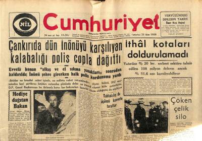 Cumhuriyet Gazetesi 25 Ekim 1958 - İthal Kotaları Doldurulamadı GZ78068 - 1