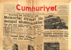 Cumhuriyet Gazetesi 25 Eylül 1960 - Memurlar Siyaset İle Meşgul Olamayacaklar GZ103199 - 1