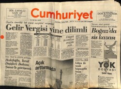 Cumhuriyet Gazetesi 25 Eylül 1985 - Boğazda Sis Kazası GZ60753 - 2