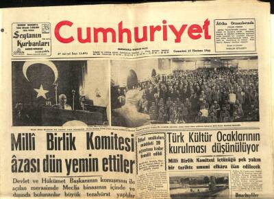 Cumhuriyet Gazetesi 25 Haziran 1960 - Türk Kültür Ocaklarının Kurulması Bekleniyor GZ88312 - 1