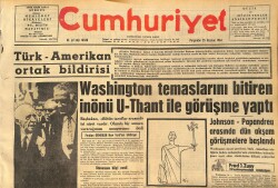 Cumhuriyet Gazetesi 25 Haziran 1964 - Bugüne Kadar 295 Yunan Uyruklu Sınır Dışı Edildi - Türk-Amerikan Ortak Bildirisi GZ160383 - Gökçekoleksiyon