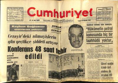 Cumhuriyet Gazetesi 25 Haziran 1965 - Cezayirdeki Nümayişlerin Gün Geçtikçe Siddeti Artıyor GZ59102 - 1