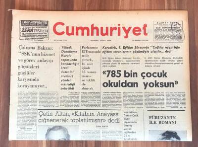 Cumhuriyet Gazetesi 25 Haziran 1974 GZ207 - 1