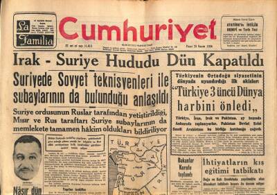Cumhuriyet Gazetesi 25 Kasım 1956 - Avrupada Petrol Buhranı Nasıl Başladı Ve Yayıldı ? GZ85192 - 1