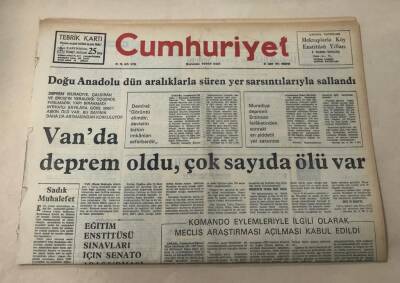 Cumhuriyet Gazetesi 25 Kasım 1976 GZ1100 - 1