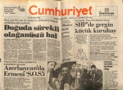 Cumhuriyet Gazetesi 25 Kasım 1988 - Doğuda Sürekli Olağanüstü Hal GZ61318 - 1