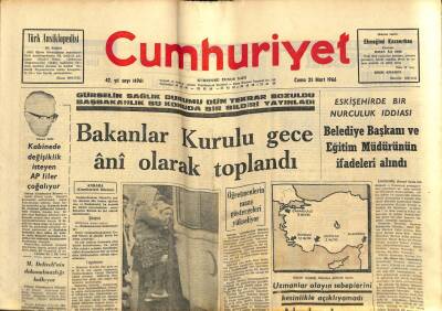 Cumhuriyet Gazetesi 25 Mart 1966 - Paşabahçe Grevi Devam Ediyor GZ80070 - 1