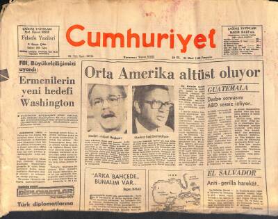 Cumhuriyet Gazetesi 25 Mart 1982 - Bangladeşte Ordu Yönetime El Koydu - İsrail Meclisi İkiye Bölündü GZ119475 - 1