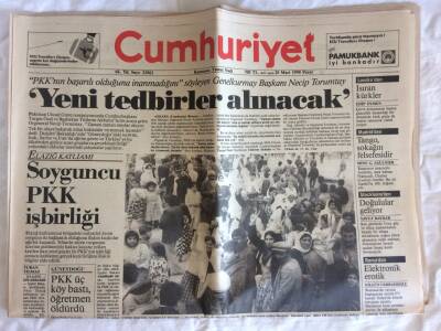 Cumhuriyet Gazetesi 25 Mart 1990 - Hükümet İle Türk - İş Arasında Gizli Pazarlık GZ73010 - 1