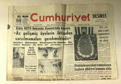 Cumhuriyet Gazetesi 25 Mayıs 1963 GZ796 - 1
