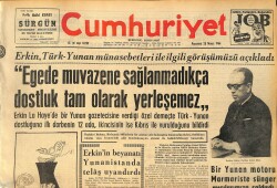 Cumhuriyet Gazetesi 25 Mayıs 1964 - Fenerbahçe-Galatasaray : 0-0 - Ceyhan Nehri Amik Ovasına Akıtılacak GZ160352 - Gökçekoleksiyon