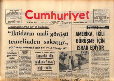 Cumhuriyet Gazetesi 25 Mayıs 1966 - Çankayada Toplantı Yapıldı , Uzmanlar Plan Hakkında Sunaya Bilgi Verdiler GZ98079 - 1