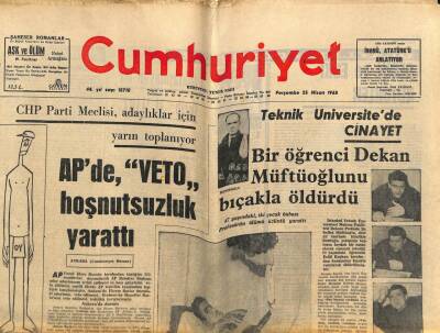 Cumhuriyet Gazetesi 25 Nisan 1968 - Bir Rus Mühendisi , Ankarada Kayboldu GZ80287 - 1