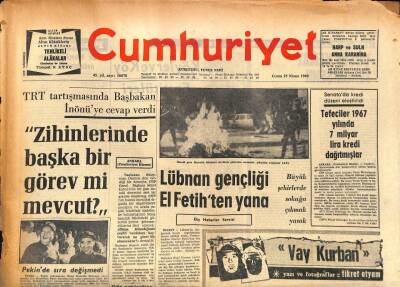 Cumhuriyet Gazetesi 25 Nisan 1969 - Tefeciler 1967 Yılında 7 Milyar Lira Kredi Dağıtmışlar GZ85787 - 1