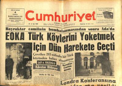 Cumhuriyet Gazetesi - 25 Ocak 1964 - EOKA Türk Köylerini Yok Etmek İçin Harekete Geçti GZ99619 - 1