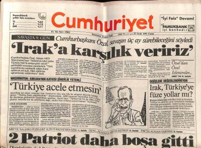 Cumhuriyet Gazetesi 25 Ocak 1991 - Doğum Günü Hediyesi GZ55454 - 1