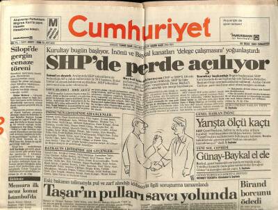 Cumhuriyet Gazetesi 25 Ocak 1992 - 68 Sinema Oyuncusu SODERden Koptu GZ62301 - 1