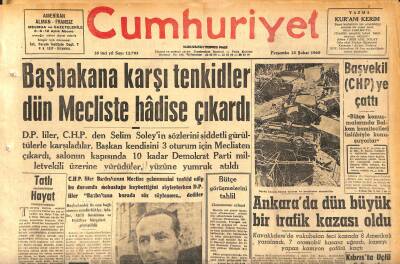 Cumhuriyet Gazetesi 25 Şubat 1960 - Necip Fazıl Kısakürek Dün 5 Yıl 2 Ay 15 Gün Hapse Mahkum Oldu GZ119968 - 1