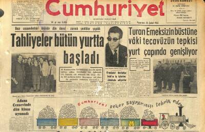 Cumhuriyet Gazetesi 25 Şubat 1963 - Türkeş , Ankarada Siyasi Hayatın İçindeyim dedi - Adana Cezaevinde Dün Kimse Uyumadı GZ120596 - 1