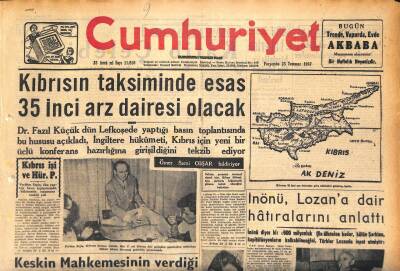 Cumhuriyet Gazetesi 25 Temmuz 1957 - Sacha Guitry Öldü - Atatürk Üniversitesi 60 Milyona Çıkacak GZ120323 - 1