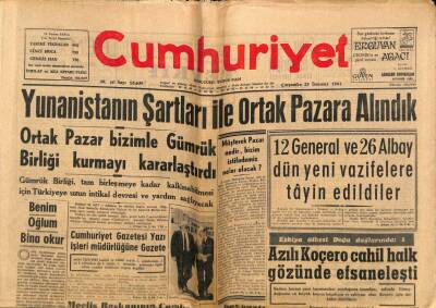 Cumhuriyet Gazetesi 25 Temmuz 1962 - Karapınarın Akıbetini Hititler 40 Asır Önceden Görmüşlerdi GZ70075 - 1