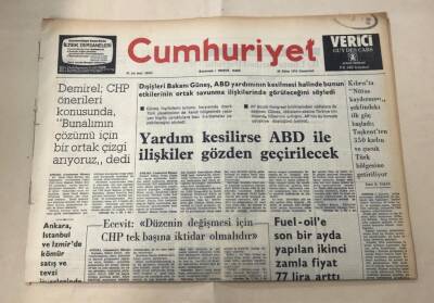 Cumhuriyet Gazetesi 26 Ekim 1974 GZ1548 - 2