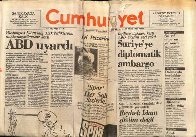Cumhuriyet Gazetesi 26 Ekim 1986 - Washington Kıbrıstaki Türk Birliklerinin Modernleştirilmesine Karşı GZ65236 - 2