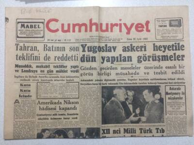 Cumhuriyet Gazetesi 26 Eylül 1952 - Yugoslav Askeri Heyet İle Yapılan Görüşmeler GZ52484 - 1