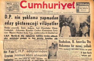 Cumhuriyet Gazetesi 26 Eylül 1957 - Dünya Tıb Birliği Konsey Toplantıları - İstanbul Valiliği Meselesi GZ119652 - 1