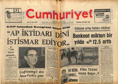 Cumhuriyet Gazetesi 26 Eylül 1966 - Japonyadaki İki Tayfunda 200 Kişi Öldü 46 Bin Ev Yıkıldı GZ80098 - 1