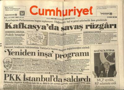 Cumhuriyet Gazetesi 26 Kasım 1991 - Popta Michael Jackson Tehlikesi - Açık Öğretimde Kayıt Kuyruğu GZ121849 - 1