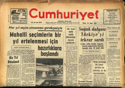 Cumhuriyet Gazetesi 26 Mart 1967 - Trabzon Cezaevinde Silahlı Ayaklanma Bastırıldı GZ85829 - 1