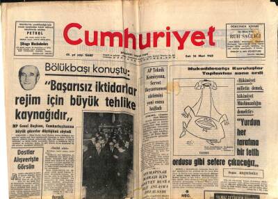 Cumhuriyet Gazetesi 26 Mart 1968 - Casus Slavikin Duruşması Dün Gizli Yapıldı GZ80359 - 1