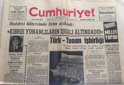 Cumhuriyet Gazetesi 26 Mayıs 1965-Kıbrısa Rus Silahları Nasıl SokuluyorGZ6023 - 2