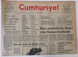 Cumhuriyet Gazetesi 26 Mayıs 1976 - Bazı Madenlerin İhracı Yine Lisansa Bağlandı GZ13663 - 2