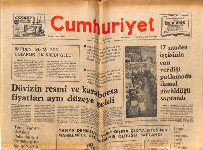 Cumhuriyet Gazetesi 26 Nisan 1978 - Norveç 300 Milyon Kron Kredi Veriyor GZ77344 - 1