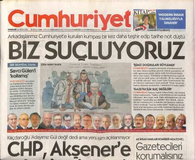 Cumhuriyet Gazetesi 26 Nisan 2018 - Samsatta Yapılan Deprem Konutlarının Temeli 30 Santim - Fenerbahçe-Beşiktaş Derbisi Kaldığı Yerden Oynanacak GZ95292 - 1