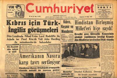 Cumhuriyet Gazetesi 26 Ocak 1957 - Batı Trakyada Türk Çocukları Rumlaştırılıyor - Kasımpaşa Büyük Bir Yangın Tehlikesi Atlattı GZ120225 - 1