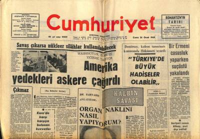 Cumhuriyet Gazetesi 26 Ocak 1968 - Korede Karşı Karşıya Bulunan Kuvvetler GZ82484 - 1