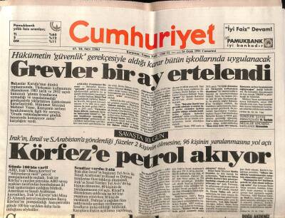 Cumhuriyet Gazetesi 26 Ocak 1991 - Doğum Günü Hediyesi GZ55534 - 1