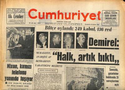 Cumhuriyet Gazetesi 26 Şubat 1969 - Mısırda Olağanüstü Hal İlan Edildi GZ86128 - 1