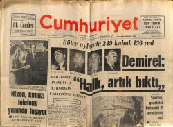 Cumhuriyet Gazetesi 26 Şubat 1969 - Nixon , Kırmızı Telefonu Yanında Taşıyor GZ69874 - 1