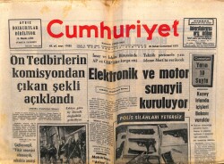 Cumhuriyet Gazetesi 26 Şubat 1972 - Elektronik Ve Motor Sanayii Kuruluyor GZ103265 - 1