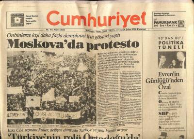 Cumhuriyet Gazetesi 26 Şubat 1990 - Türkiye Kimlik Arıyor GZ61224 - 1