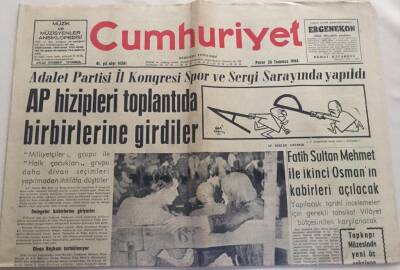 Cumhuriyet Gazetesi 26 Temmuz 1964- Ap Hizipleri Toplantıda Birbirlerine Girdiler GZ6017 - 2