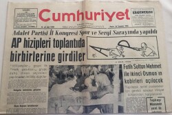 Cumhuriyet Gazetesi 26 Temmuz 1964- Ap Hizipleri Toplantıda Birbirlerine Girdiler GZ6017 - 1