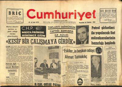 Cumhuriyet Gazetesi 26 Temmuz 1965 - Petrol Şirketleri İle Yapılacak Fiyat Müzakerelerinin Hazırlığı Başladı GZ85425 - 1