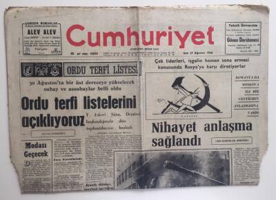 Cumhuriyet Gazetesi 27 Ağustos 1968 - Romanya Artık Rusya ya Hücum Etmeyecek GZ6365 - 2
